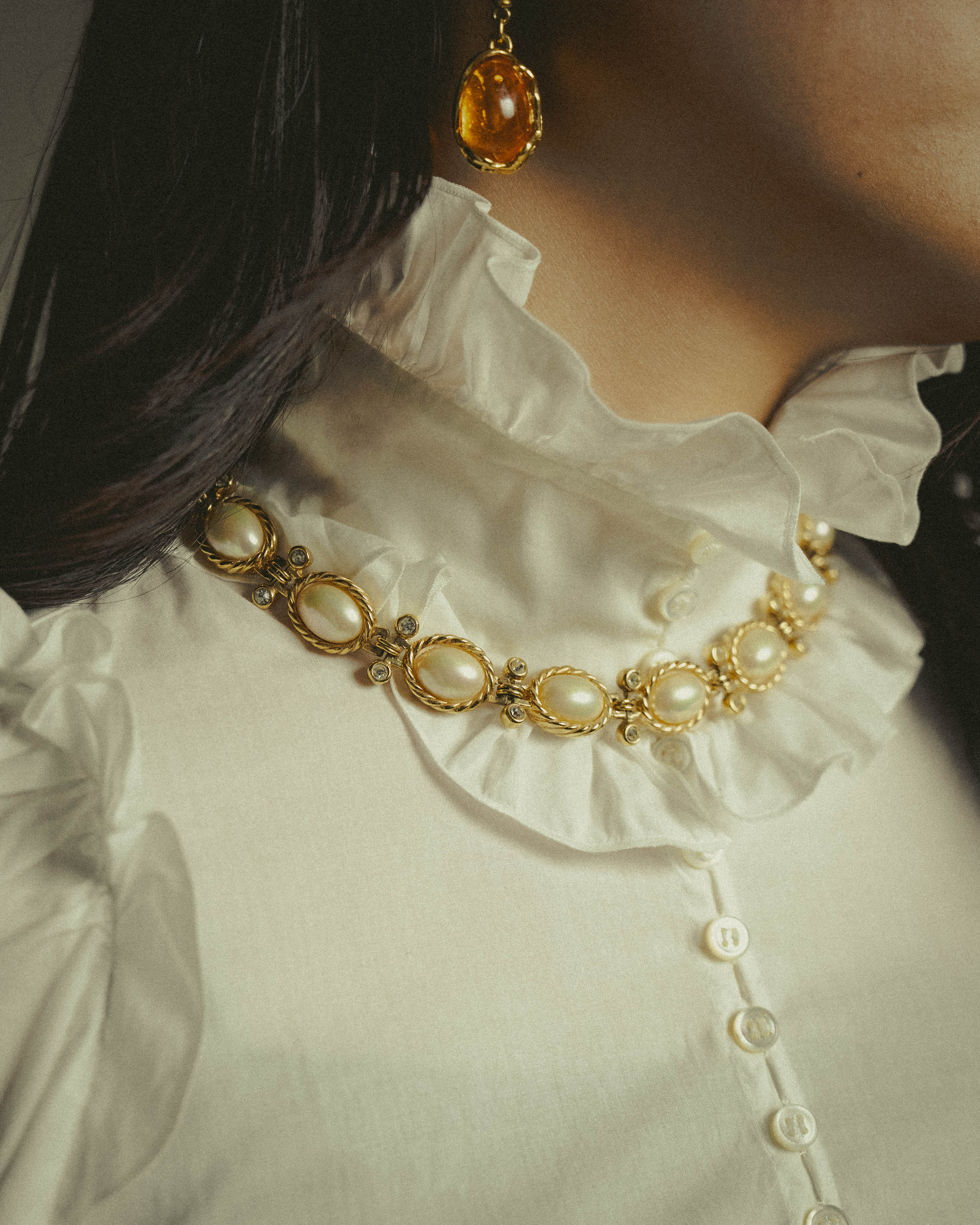 SPECIAL- “Christian Dior” 70's-80's Faux pearl crystal statement