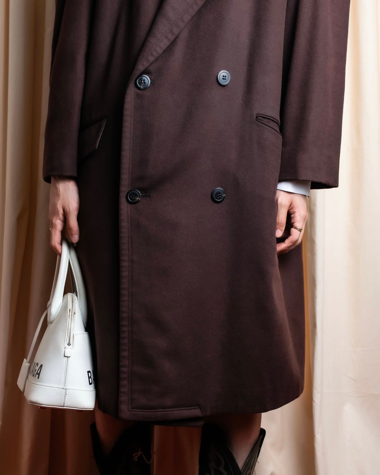 "CHRISTIAN DIOR MONSIEUR" 100% cashmere oversized chesterfield coat