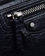 "BALENCIAGA" Motorcycle detail compact leather wallet