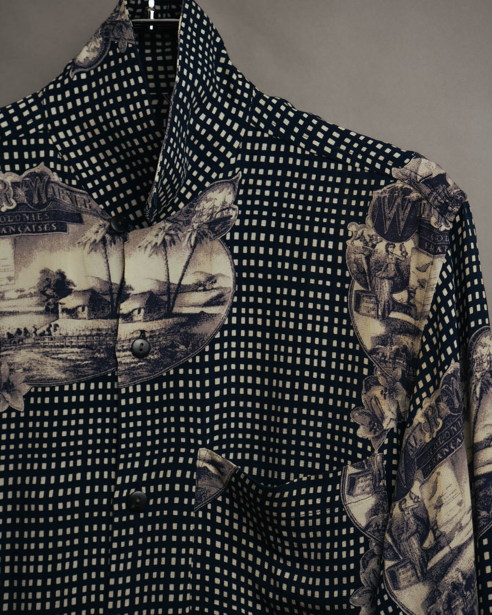 –SPECIAL– “Christian Dior” 80’s-90’s archival toile print shirt