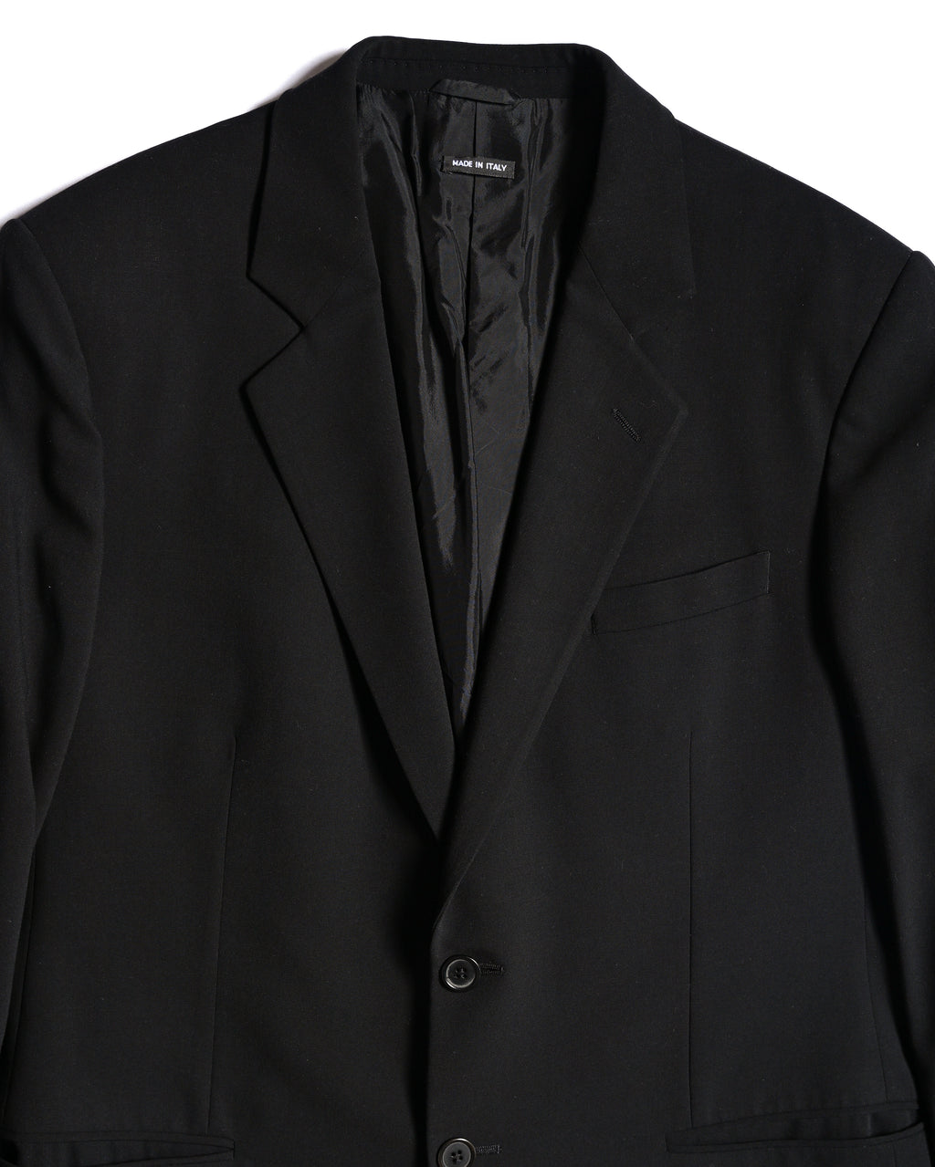 GIORGIO ARMANI/ Single Breasted 2B Pure Wool Tailored Jacket
Black