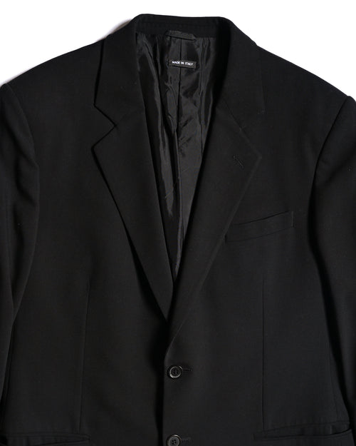 GIORGIO ARMANI/ Single Breasted 2B Pure Wool Tailored Jacket
Black