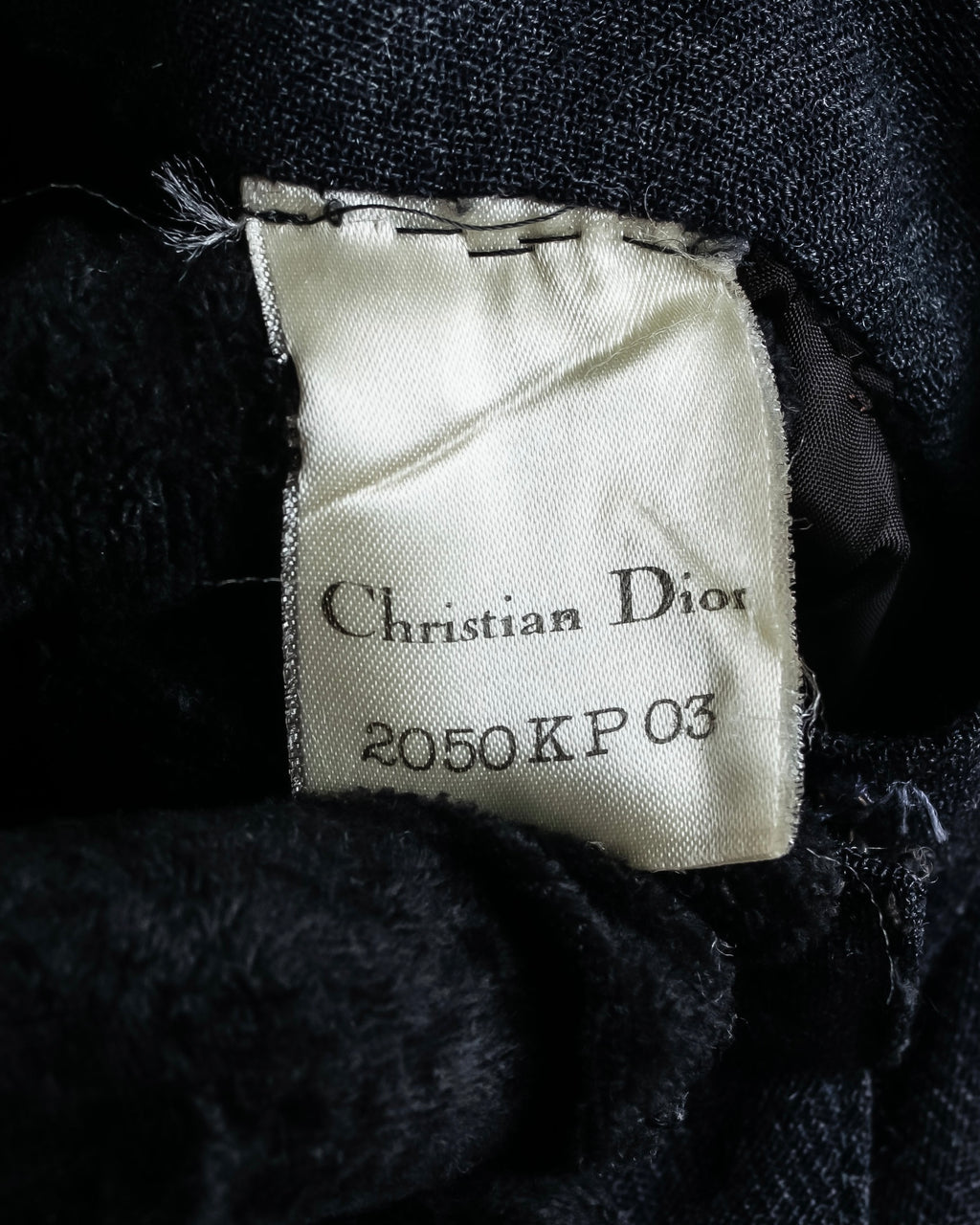 "Christian Dior" Front button design flare wool skirt