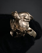 “DIOR” 2010’s Tiger and flower sculptural ring