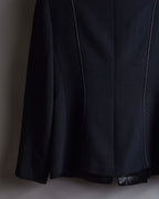 "BALENCIAGA La Mode" Satin-switched piping design tailored jacket