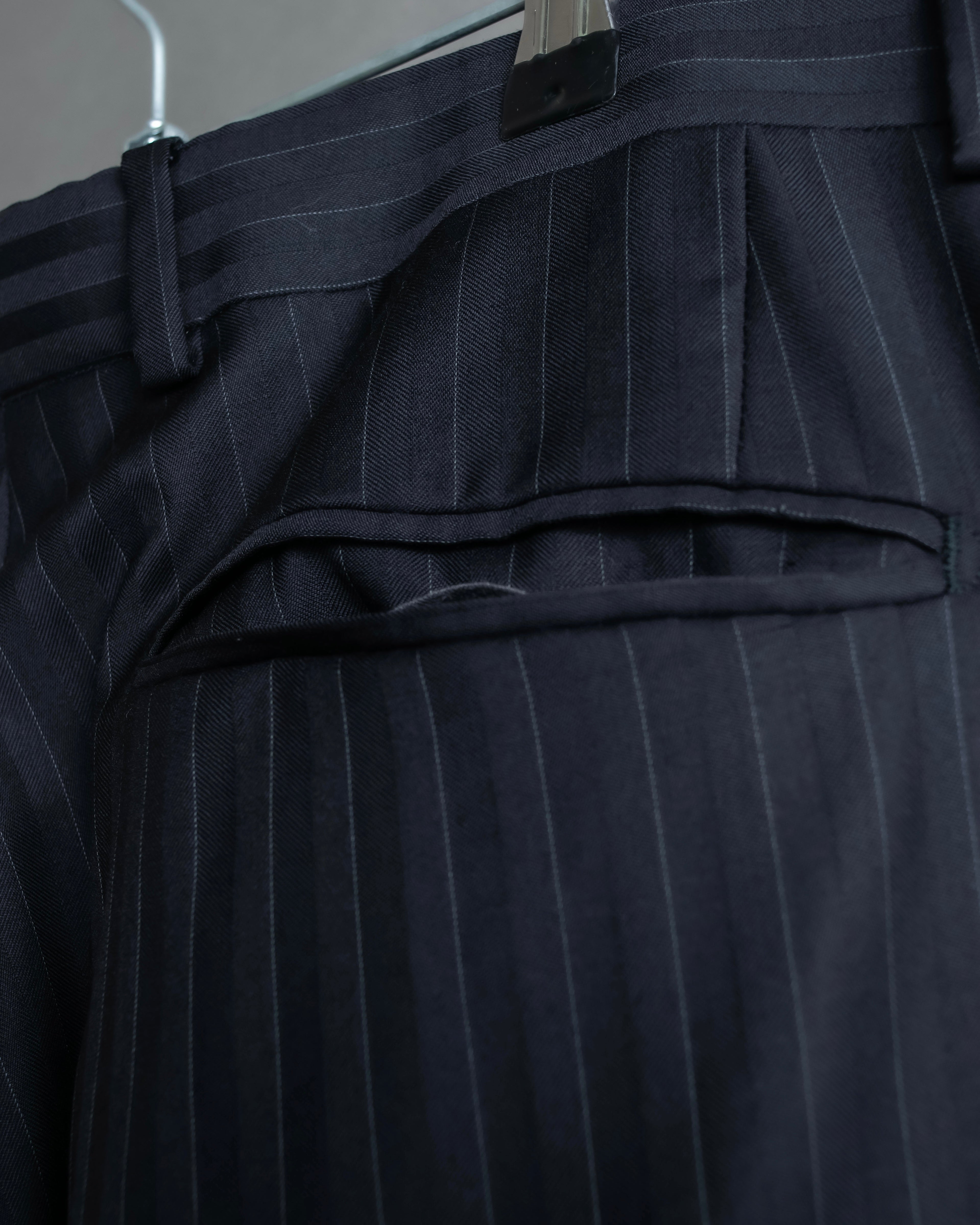 "LOUIS VUITTON" 2 button relaxed tailored jacket & no tuck tapered slacks set up