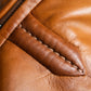 "EMPORIO ARMANI"  Quilted design brown color leather jacket