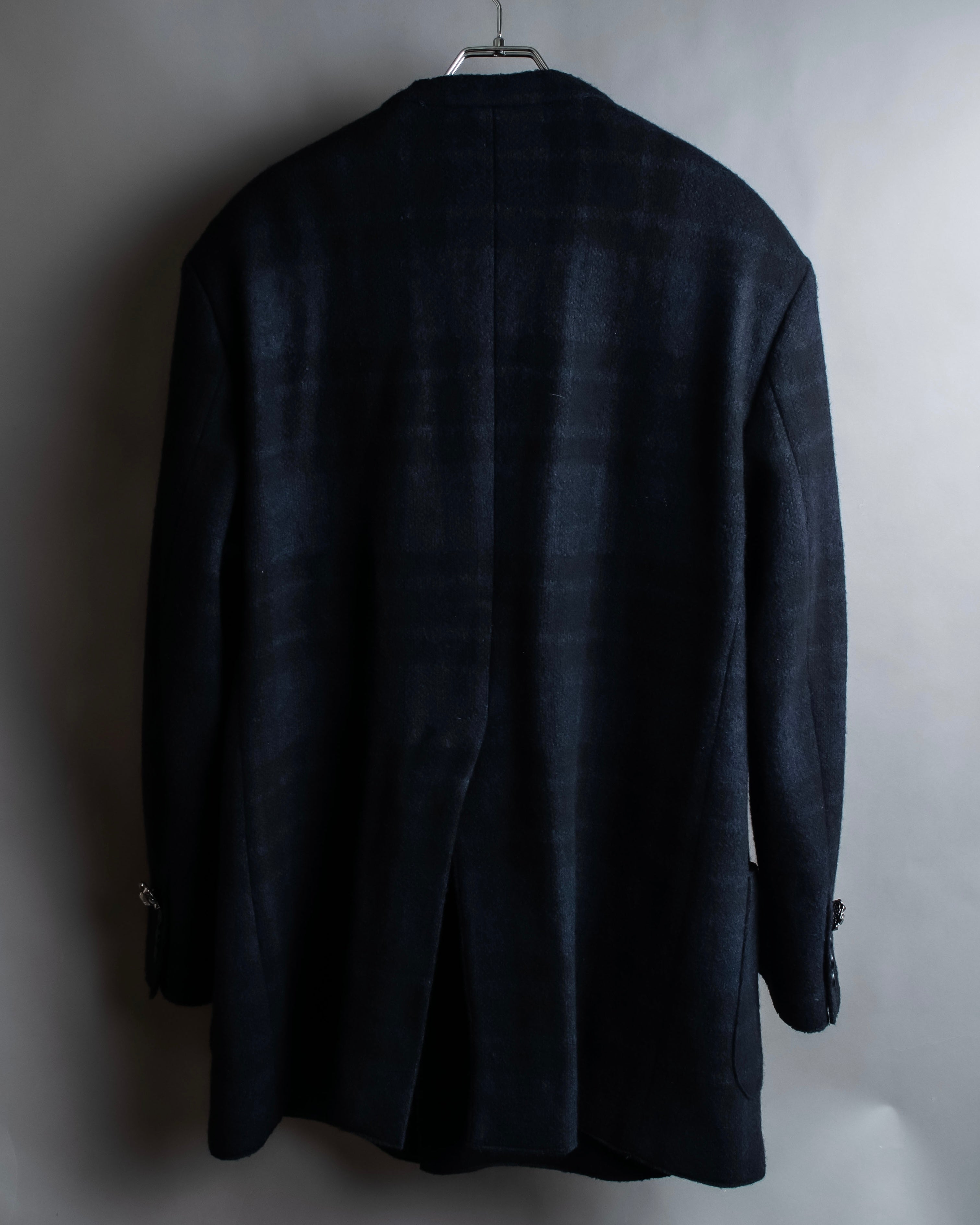 "DOLCE & GABBANA" Double-breasted bejeweled button check pattern jacket