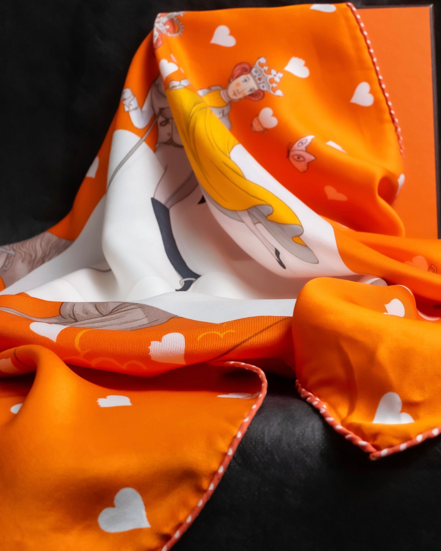 "HERMES" Romantic pattern tea time carre 65 scarf