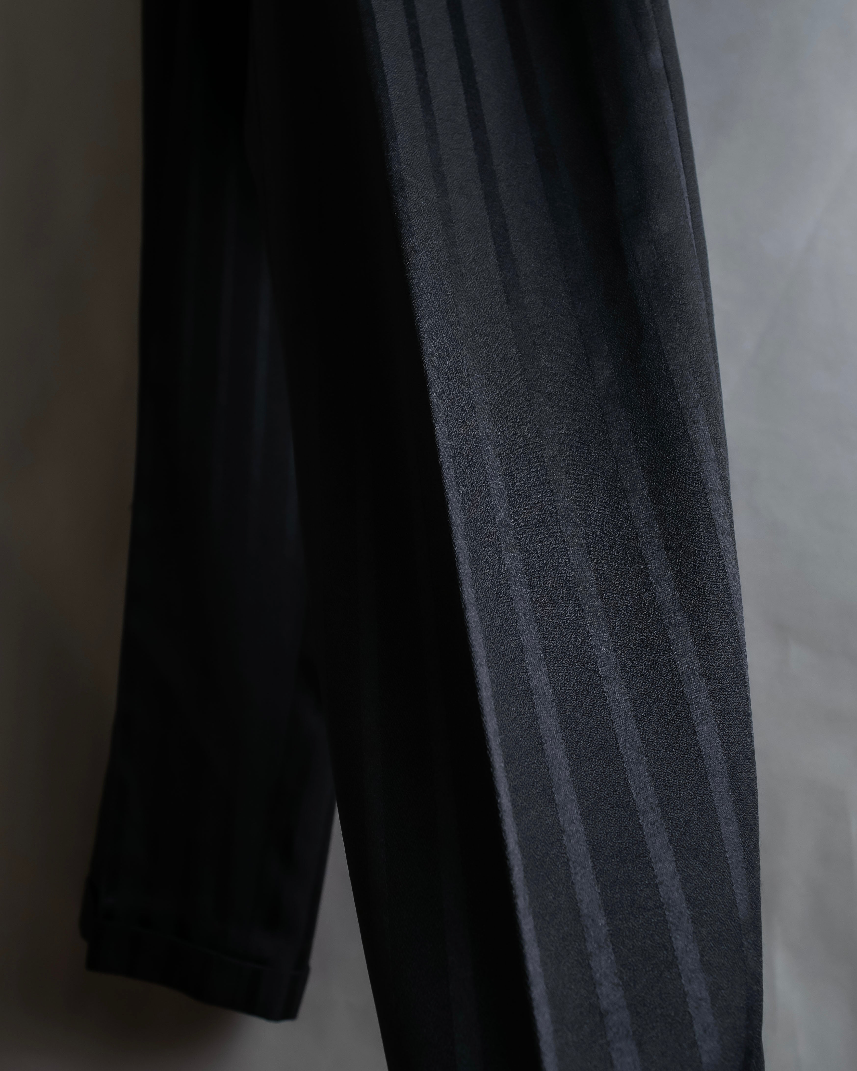 "Vintage subtle gloss striped wide slacks"