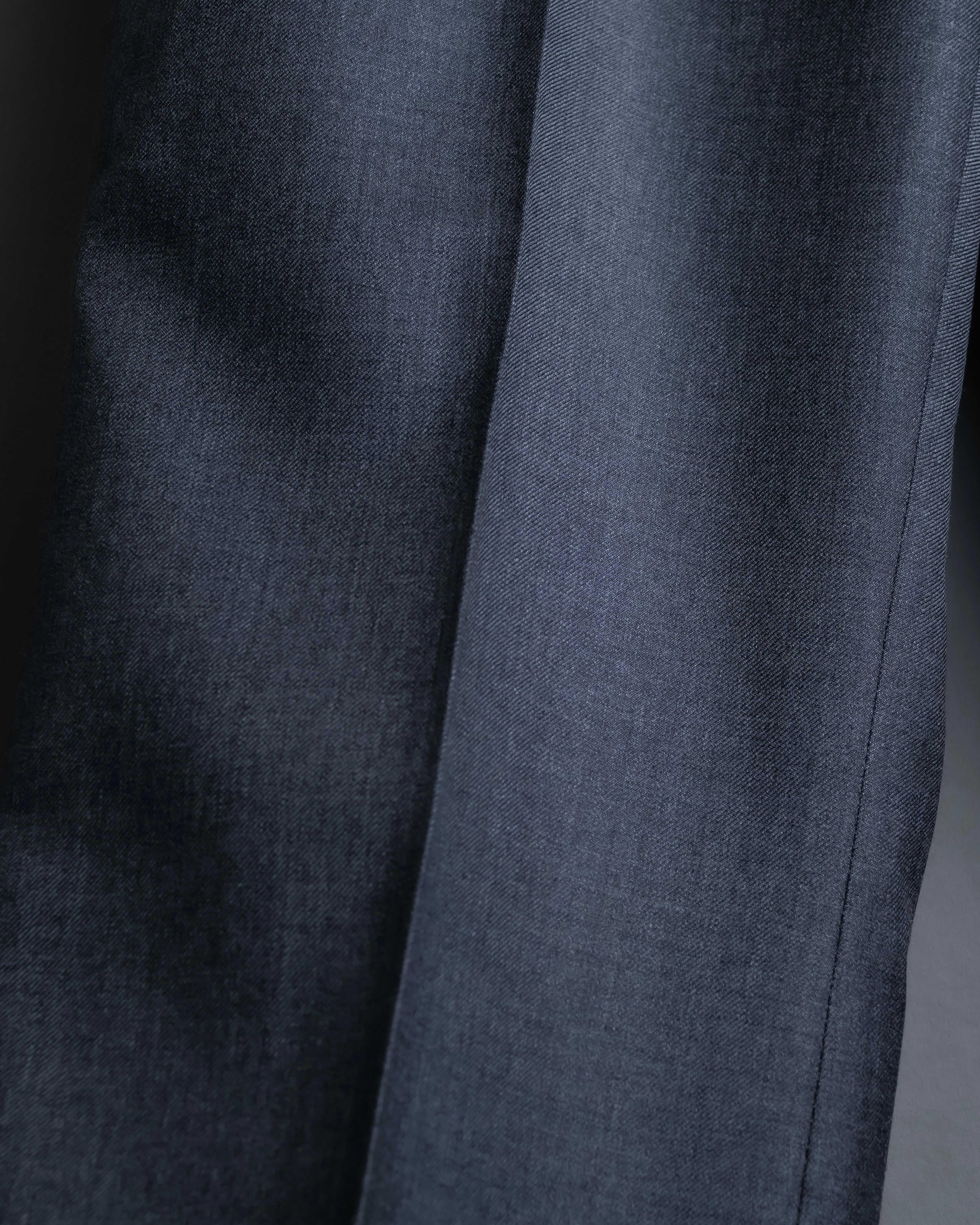 "CHANEL" 100% wool wide tapered slacks