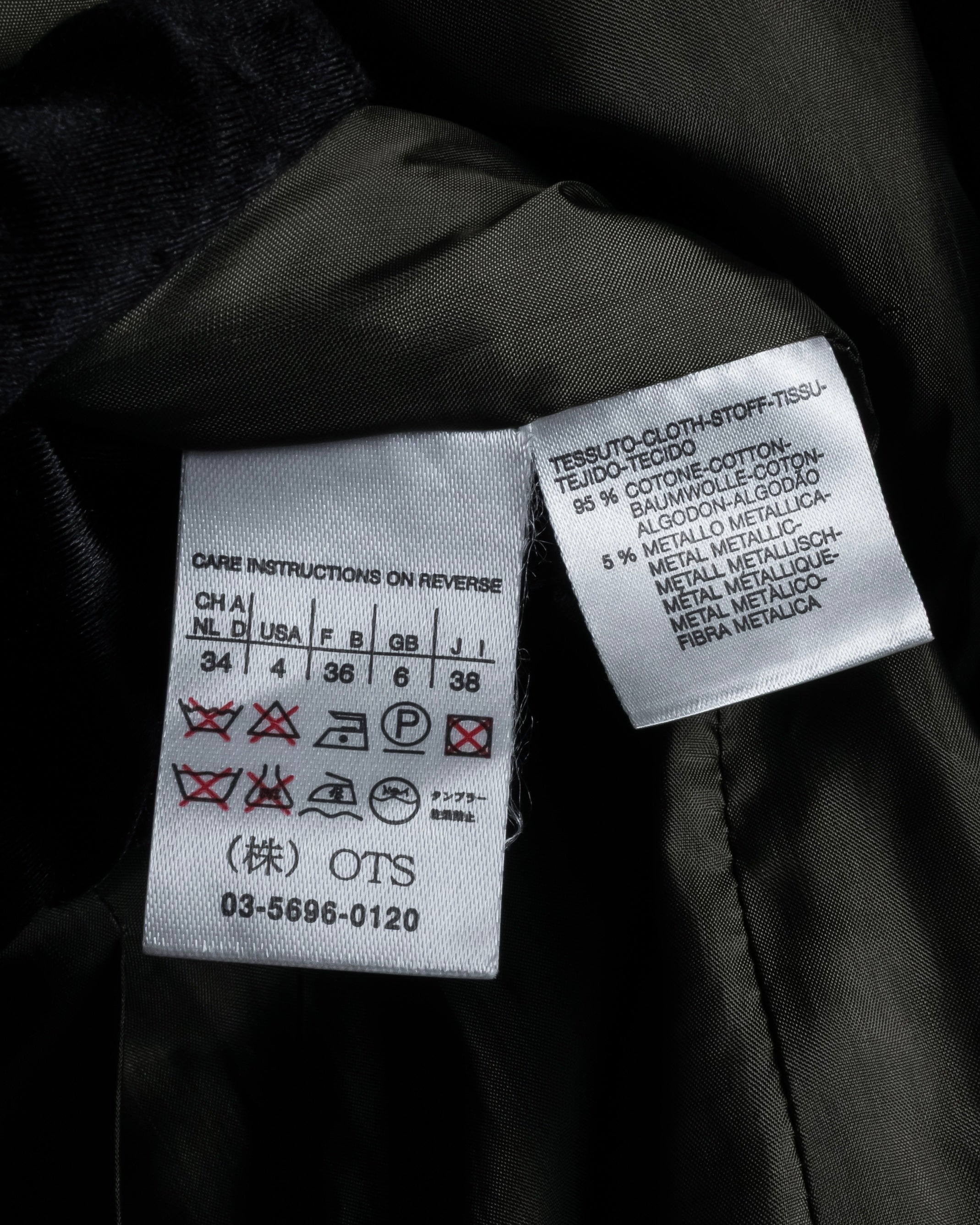 “Max Mara” 90’s-00’s metallic velour jacket