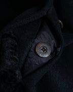 "BURBERRYS" Fly front cashmere blend soutien collar long coat