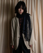 "CHANEL" Coco Mark scattered sheer large scarf