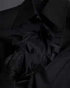 “BURBERRY” Tuxedo bib detail dress shirt