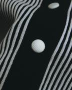 "Salvatore Ferragamo" 00's-10's Monochrome striped cotton knit polo