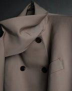 –SPECIAL– “Jean Paul GAULTIER FEMME” 90’s-00’s sculptural scarf collar tailored jacket