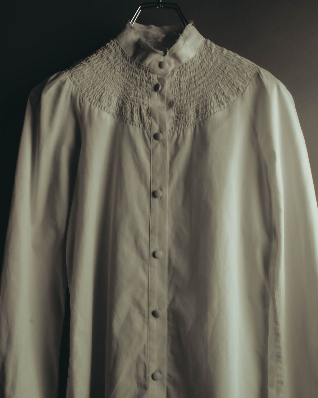 "Véronique Branquinho" 90's-00's Delicately smocked cotton blouse