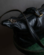 "Jas-M.B." Belt flap design leather shoulder bag