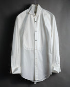 –SPECIAL– "Yves Saint Laurent" 00’s Tuxedo bib-front wing-collar dress shirt