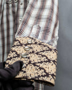 "GUCCI" Floral and checkered western shirt