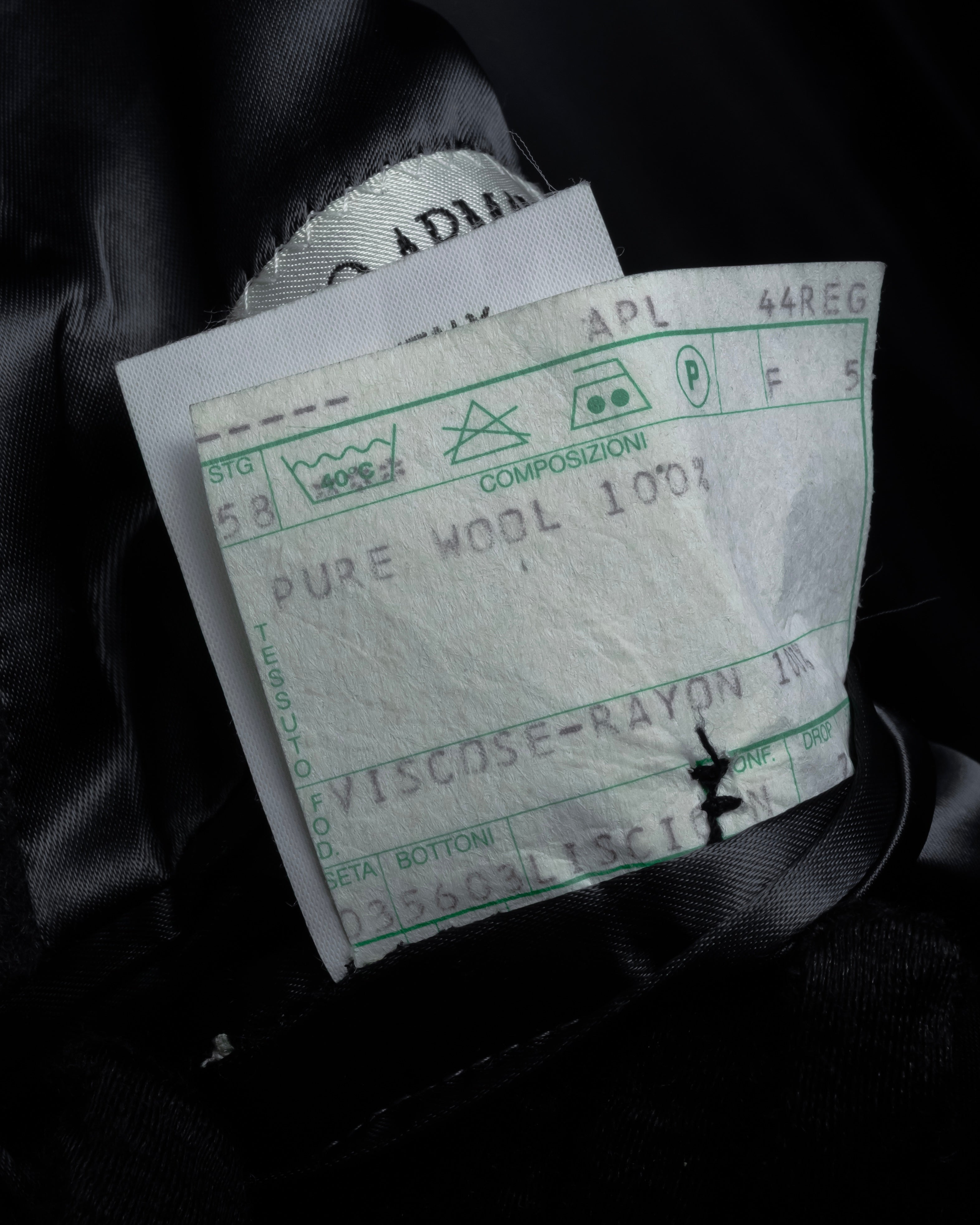 "GIORGIO ARMANI" Double-breasted charcoal gray super maxi chester coat