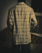 -SPECIAL- "Hermès" 10's Textured linen blend check blazer