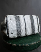 "Vivienne Westwood" Monotone python leather handbag