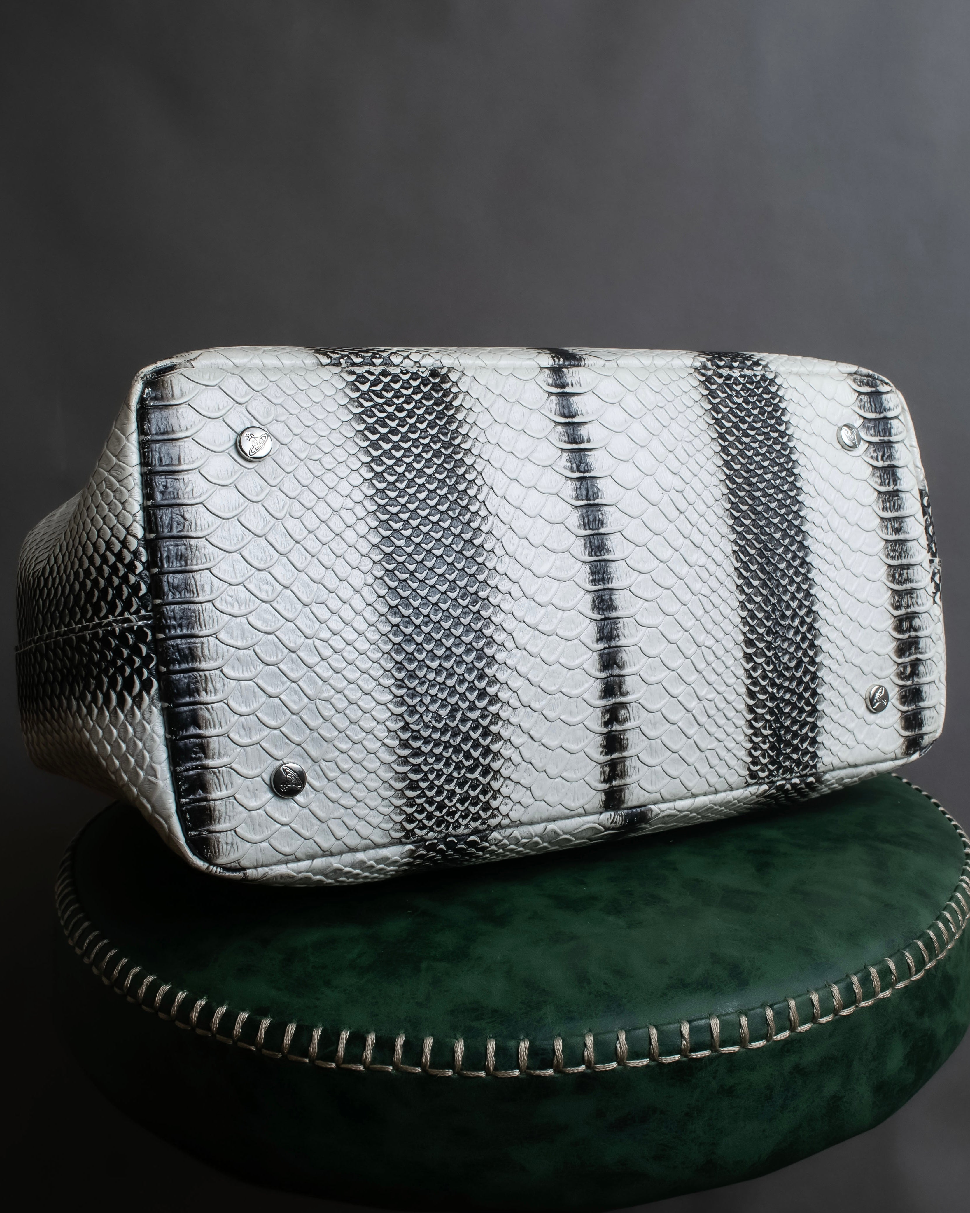 "Vivienne Westwood" Monotone python leather handbag