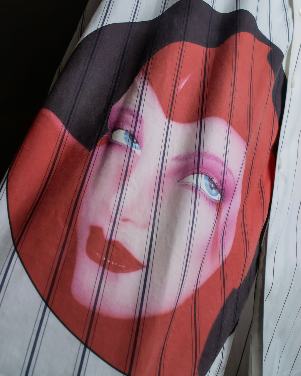 "STELLA McCARTNEY" 18SS Drag queen graphic design stripe shirt