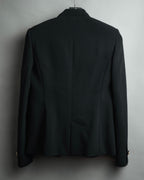 "EMILIO PUCCI" 00's-10's Gold buttoned tailored wool blazer
