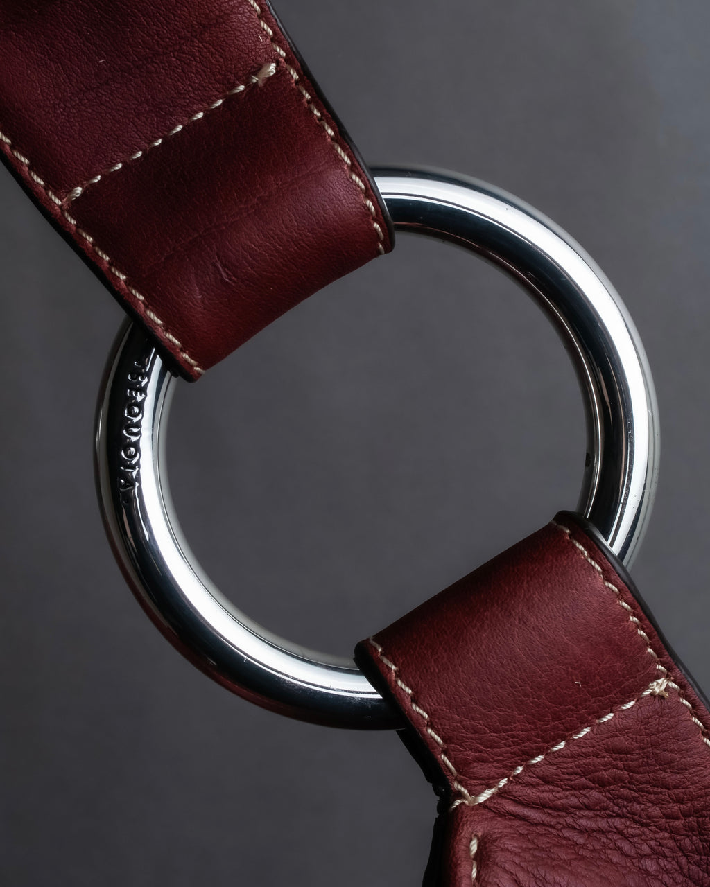 "SEQUOIA" Bordeaux color suede one-handle bag