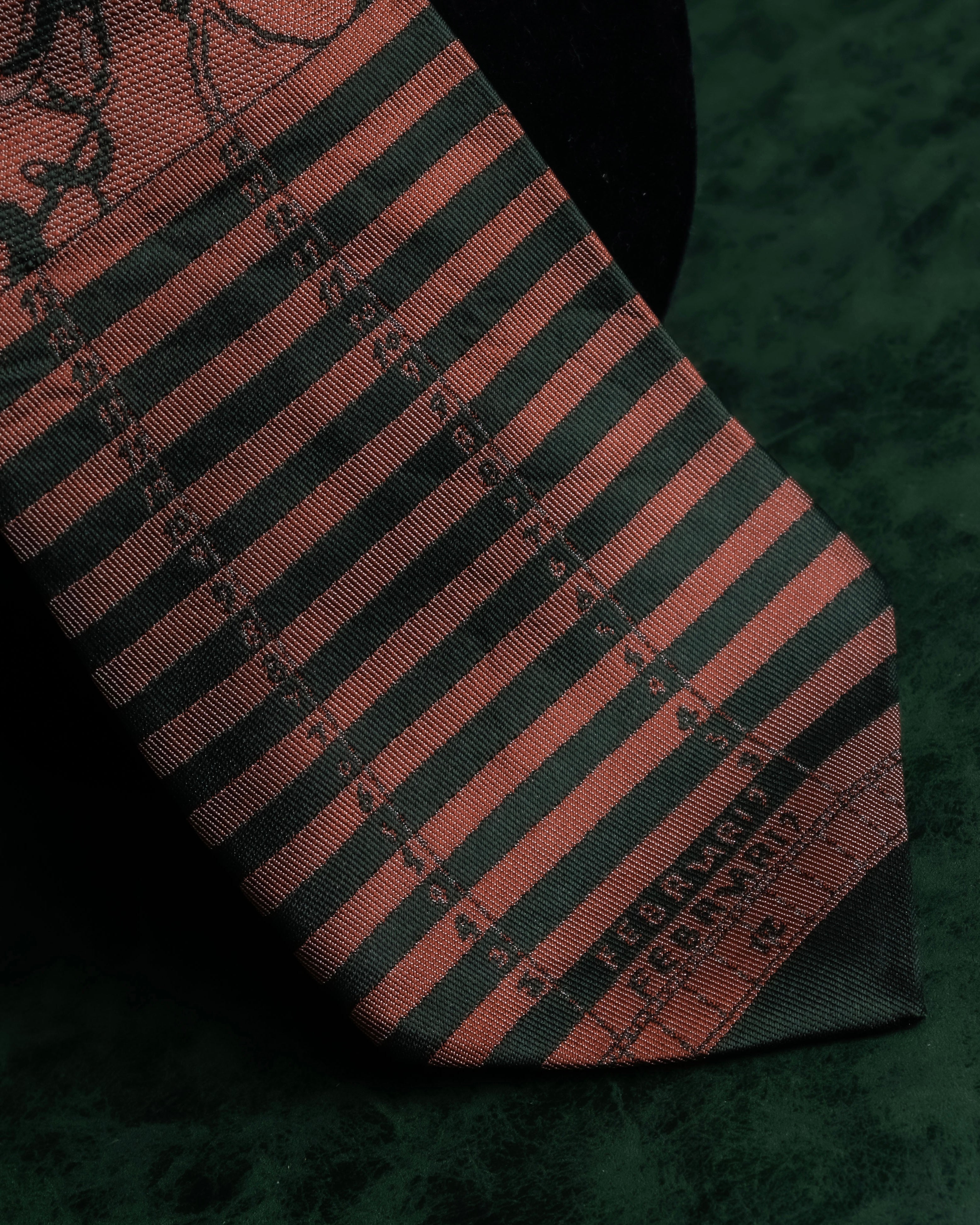 "JEAN PAUL GAULTIER HOMME" Drawing camouflage design silk neck tie