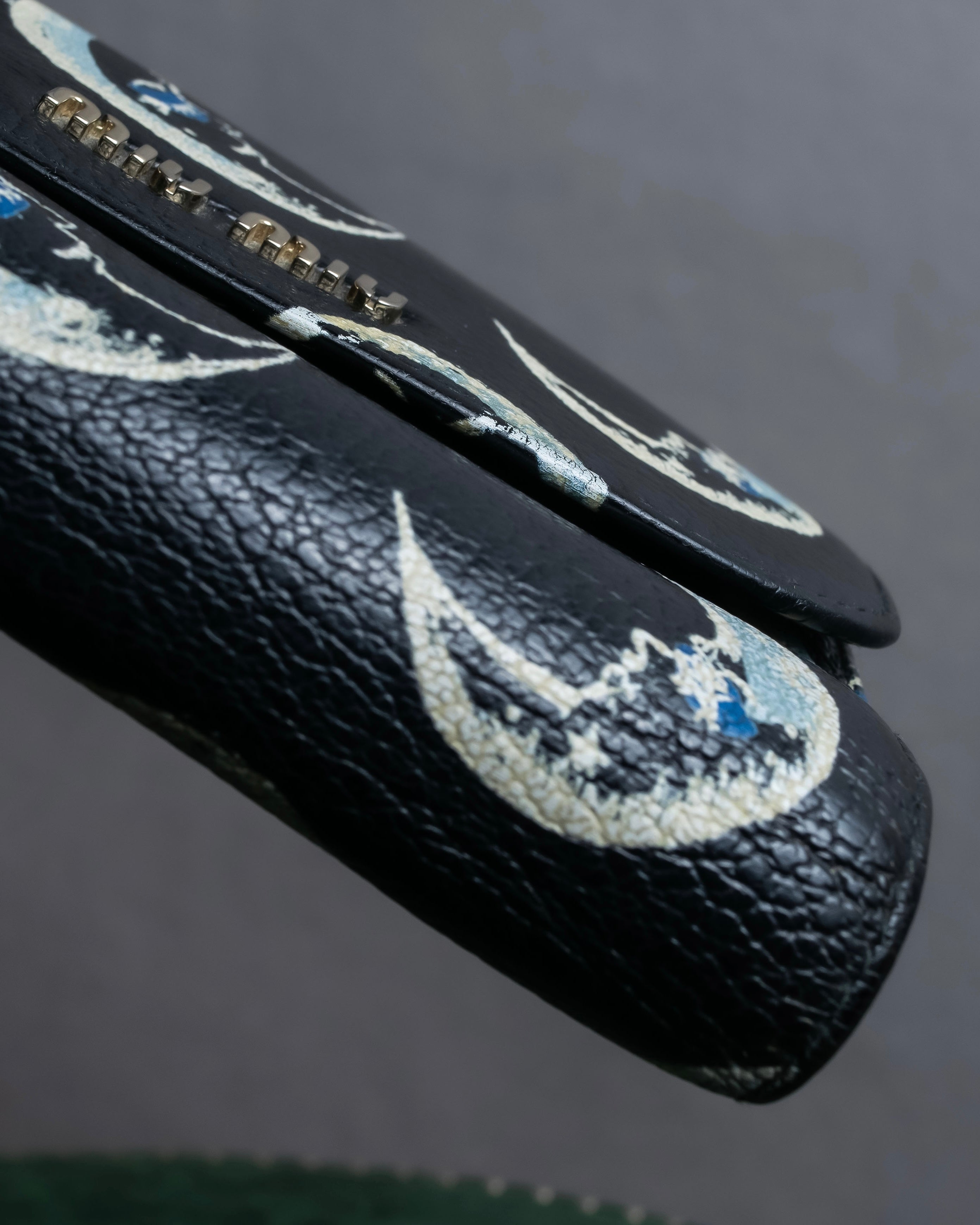 "MIU MIU" Crescent moon print compact wallet