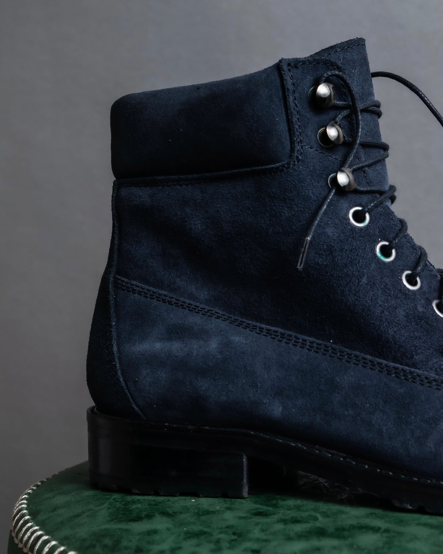 Vintage lace up design suede ankle boots