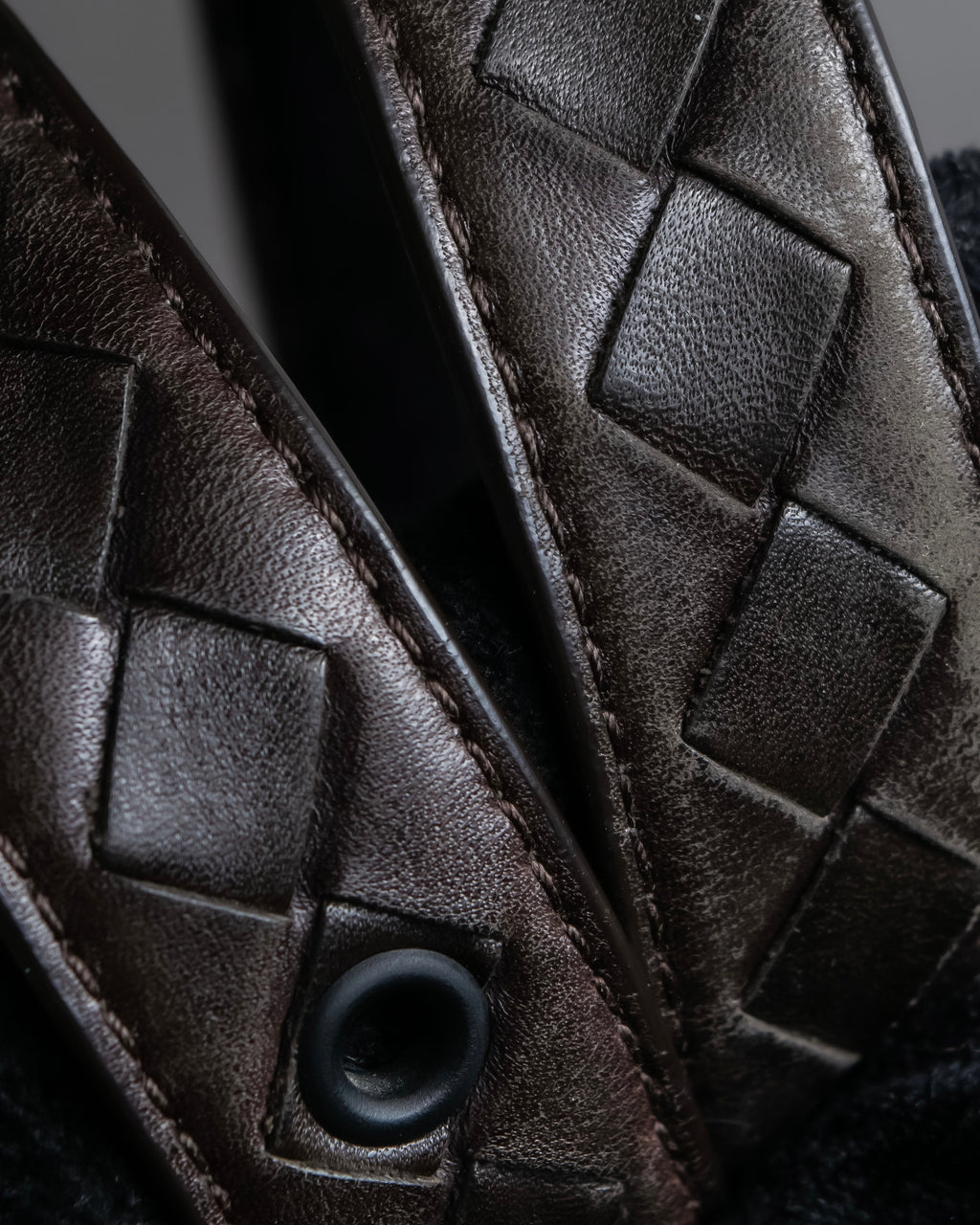 "BOTTEGA VENETA" Intrecciato technique leather belt