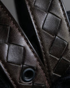 "BOTTEGA VENETA" Intrecciato technique leather belt