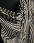 -SPECIAL- “LOEWE” 2010’s striped ribbon sleeve long gown coat