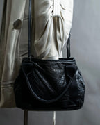 “Balenciaga”  navy cavas xs hand bag