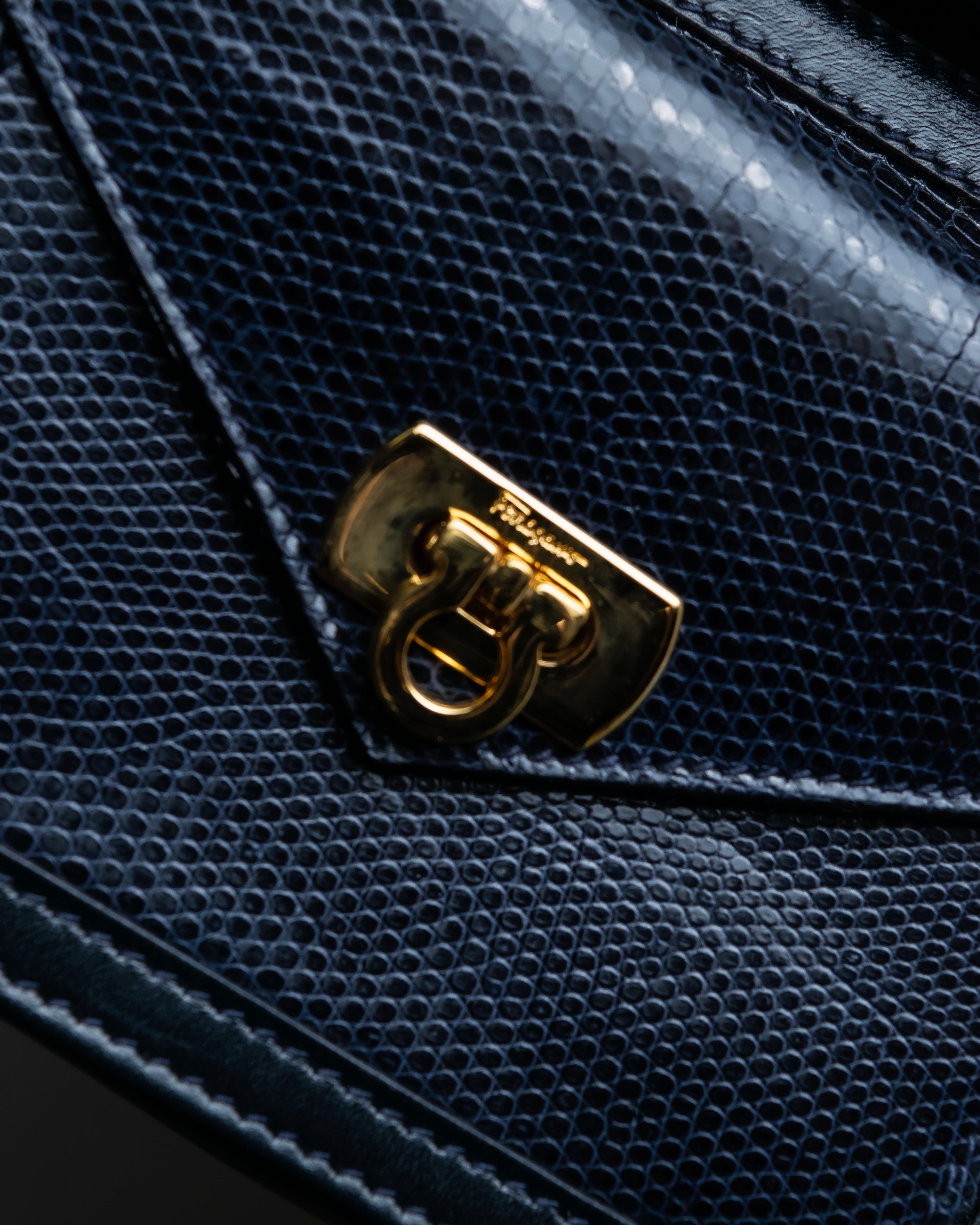"Salvatore Ferragamo" Pocket detail leather combination tote bag