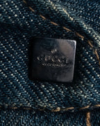 "GUCCI" Vintage faded shaped denim jacket