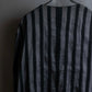 "Vintage thick-pitch stripe round neck jacket"