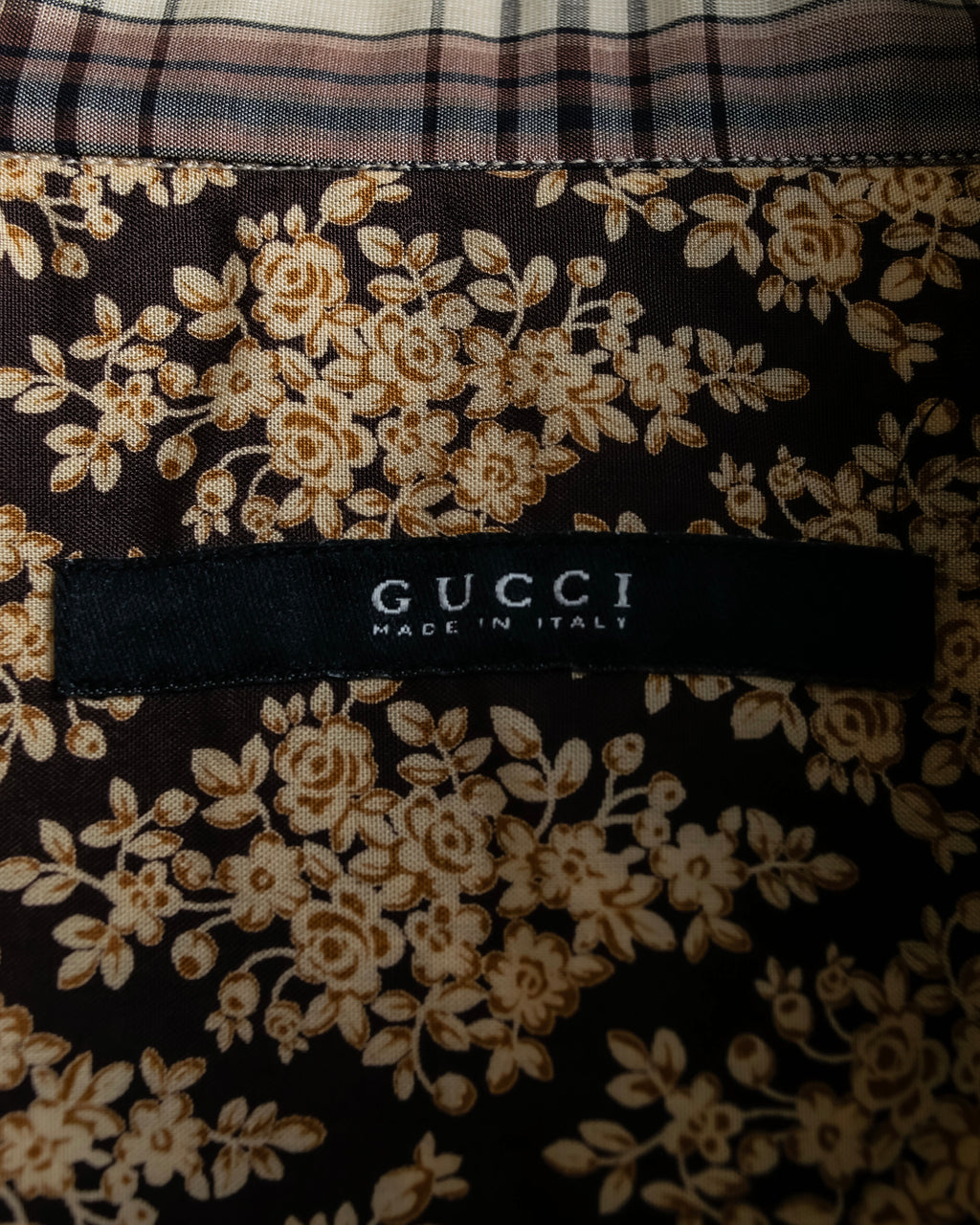 "GUCCI" Floral and checkered western shirt