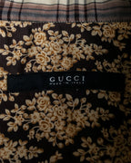 "GUCCI" Floral and checkered western shirt