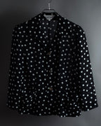 "robe de chambre COMME des GARCONS" 2002SS White dot pattern open collar shirt