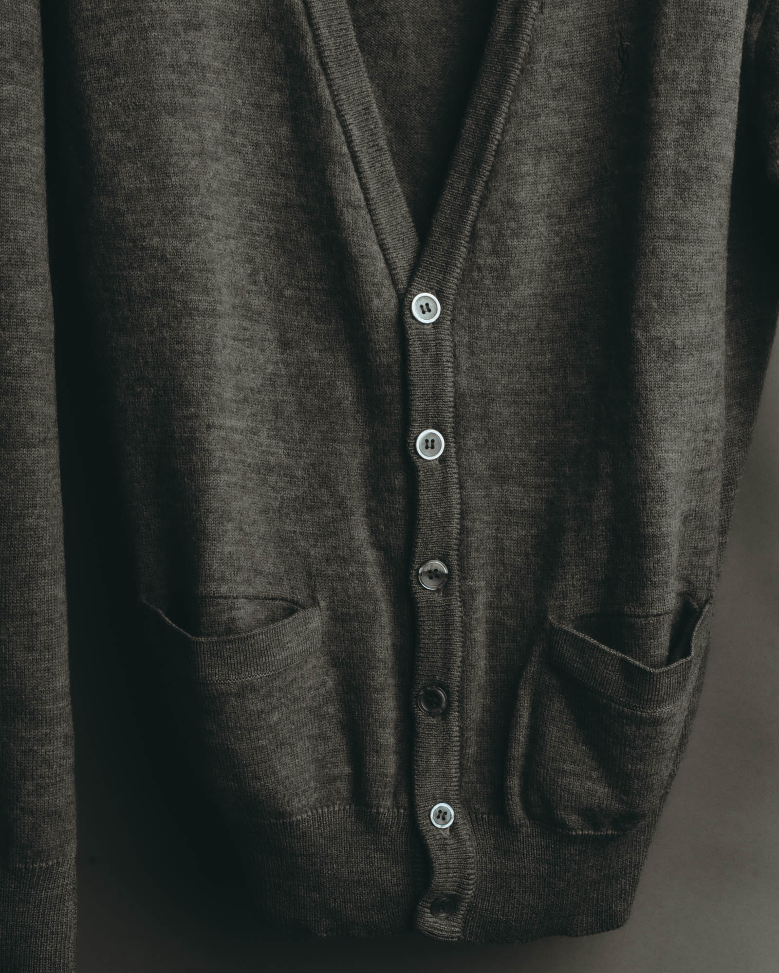 "Yves Saint Laurent" 80's-90's Relaxed wool v neck cardigan