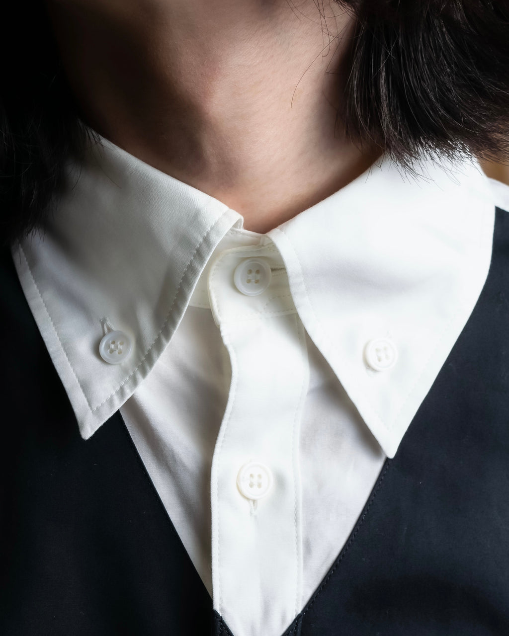 "Yohji Yamamoto POUR HOMME"
13AW Tuxedo vest fake layered design shirt