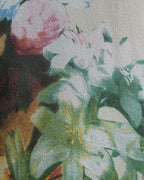 "Christian Dior" Wreath floral design silk scarf