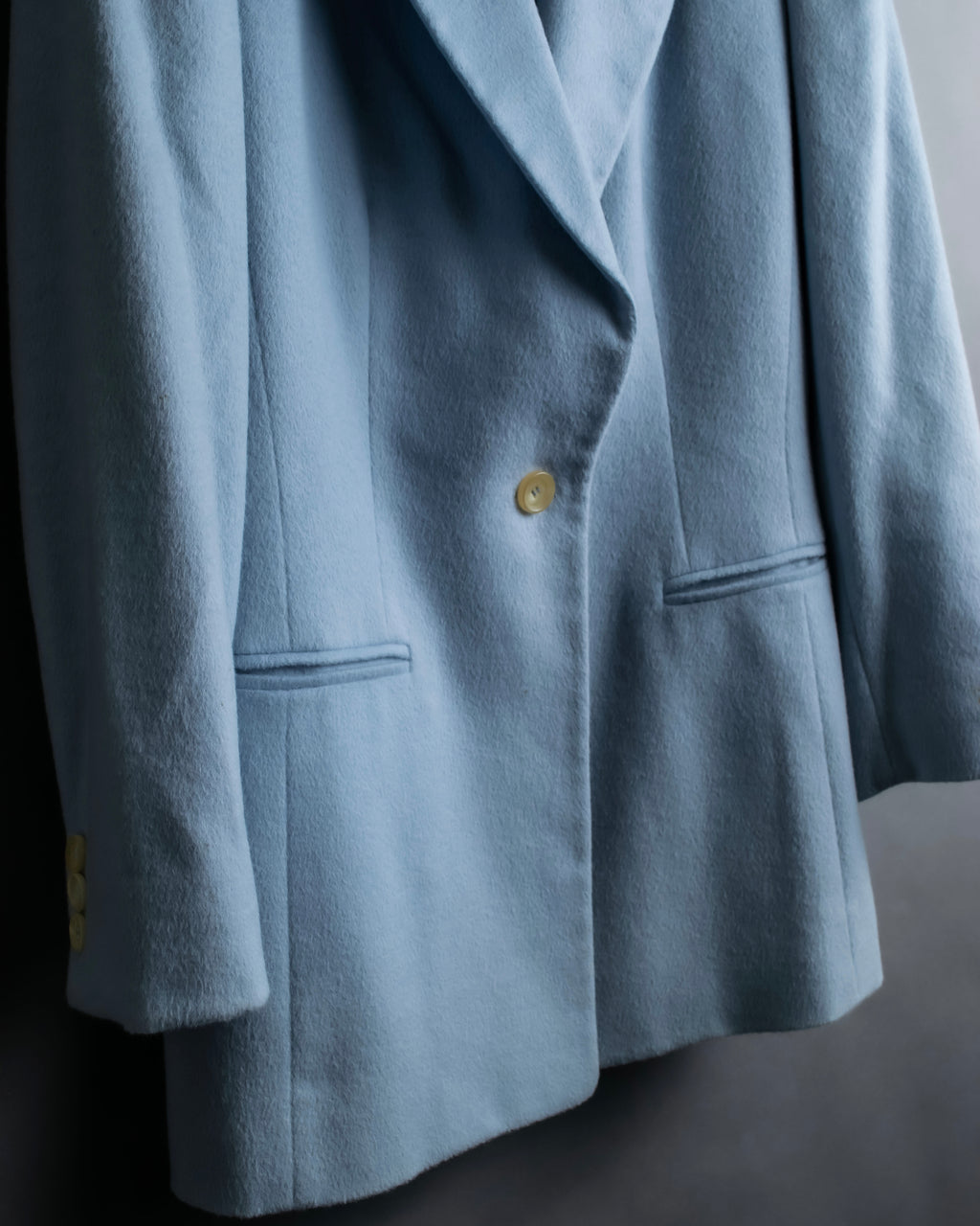 “CELINE “ beautiful shaped sky blue tailored jacket