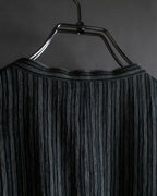 "ISSEY MIYAKE MEN" Random stripe pattern V-neck vest